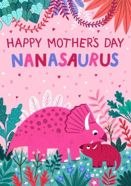 Artistic Dinosaur Mothers Day Card Moment for Mobile Artistic Dinosaur Mothers Day Card Moment for Mobile