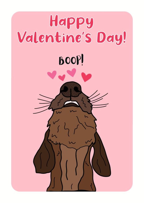 Cute Valentine’s Day Card - Dog - Boop created by TheYoungBandit .