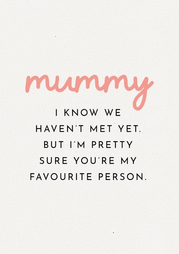 First Mother's Day Card - from the bump created by Paper & Wool