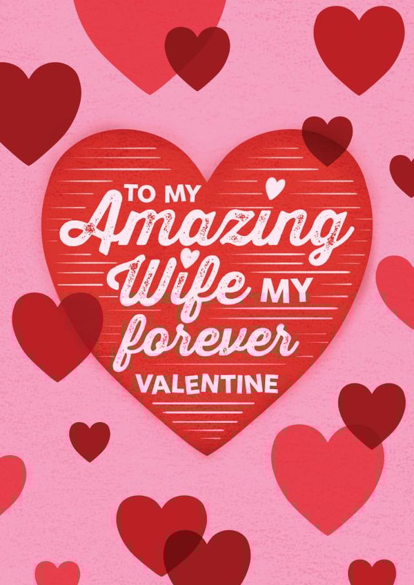 Cute Valentine's card - for Wife - my forever Valentine created by Kamiya Chirodian