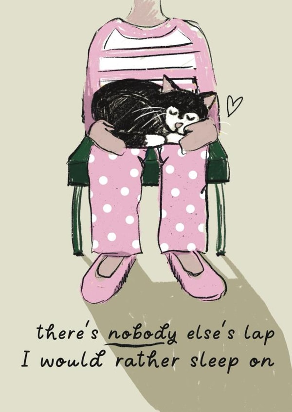 Cute Cat Mum - favourite lap Mother’s Day Card created by Giddy Kipper