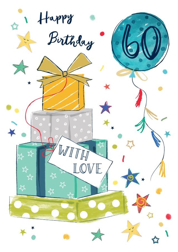 Classic Birthday card - 60 Today created by Katie Phythian Design