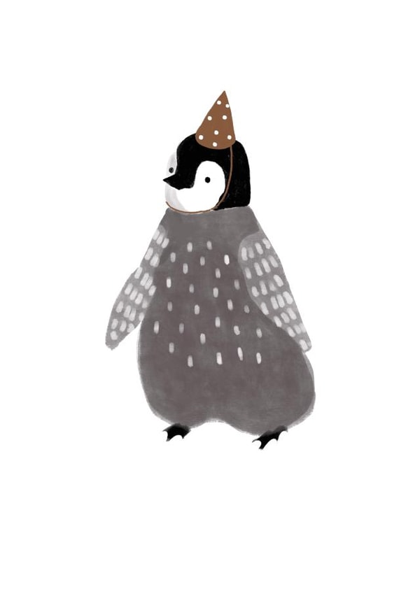Cute Birthday Card - Penguin Party Hat created by HeatherLucyJ