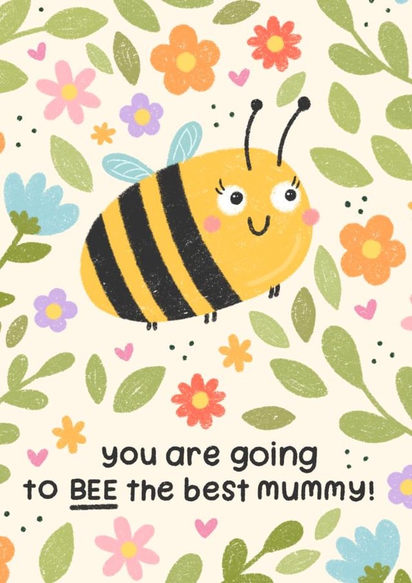Cute Mothers Day Card - for a Mummy to be created by katie illustrated