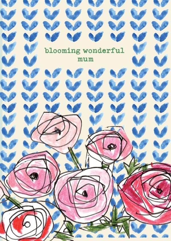 Pretty Mother's Day Card - Blooming Wonderful Mum created by Poet and Painter