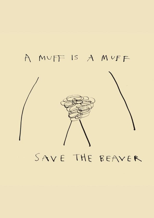 Funny Greetings Card - Save the Beaver created by Poet and Painter