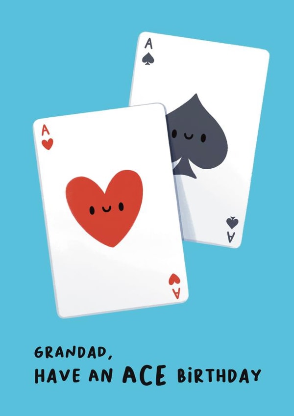 Cute Birthday Card - Cards - Ace - Grandad created by Sophie Kent Illustration
