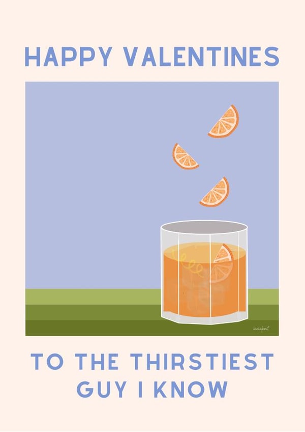 Funny and cheeky Valentines day card for your boyfriend created by Vera Fleur
