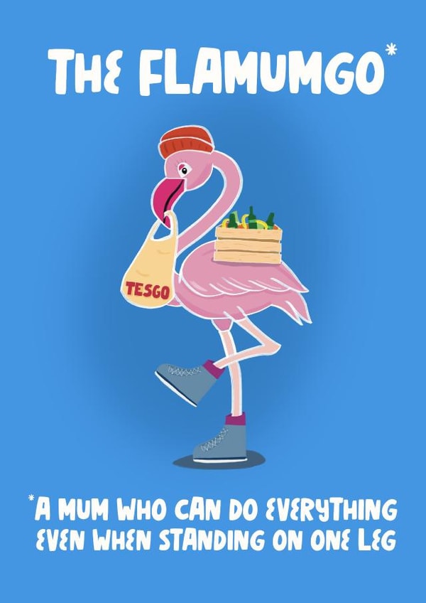 Cute Mother's Day Card - the mum who does it all - Flamumgo created by Pickled Prints