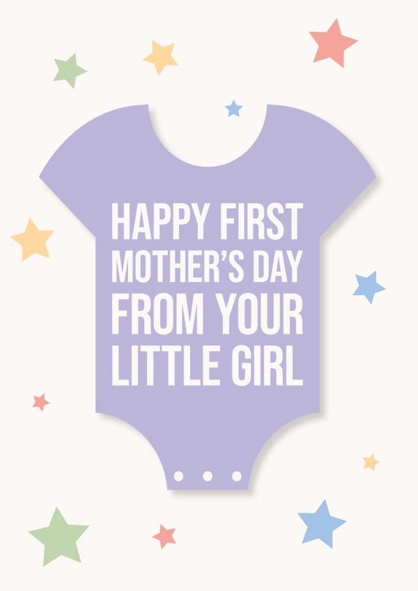 Happy First Mother's Day Card - from your little girl created by Poppy Lane