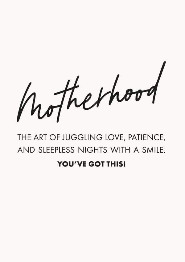 Supportive Motherhood Card - You've Got This created by Poppy Lane
