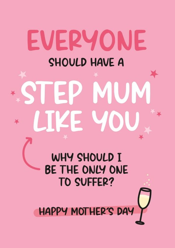 Cheeky Mother's Day Card - Step Mum - Suffer created by Twisted Haggis