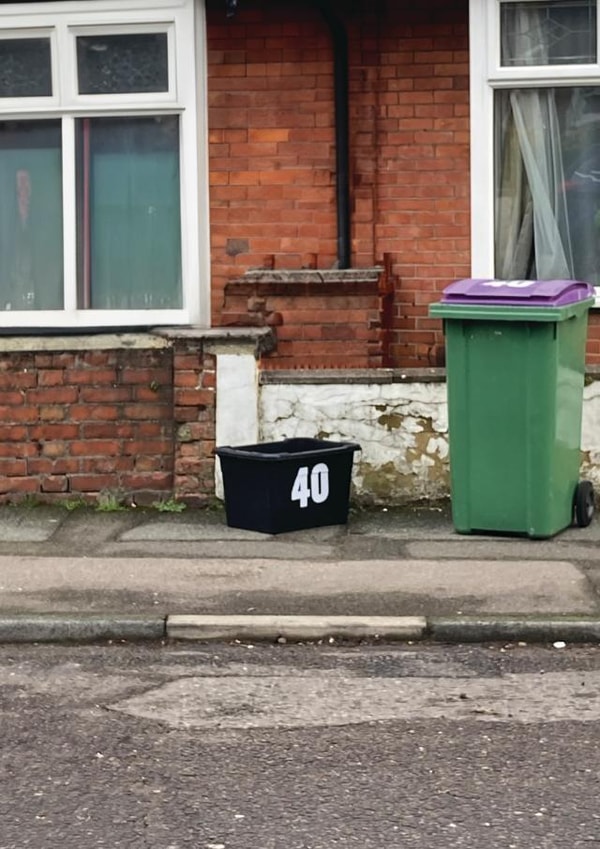 Funny Birthday Card - 40th - Bin created by OBJECTABLES