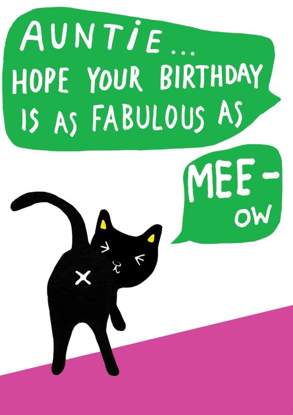 Funny birthday card - Brill auntie created by Earlybird