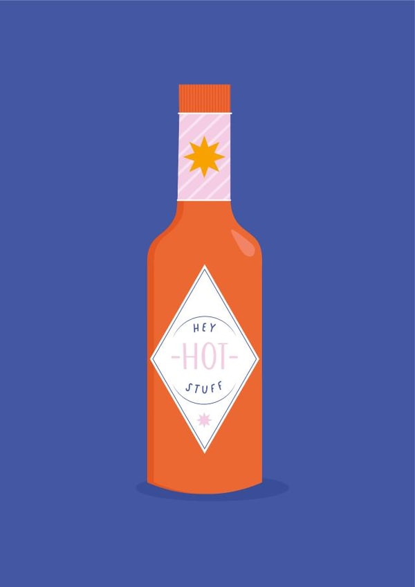 Cute Anniversay Card - Hey Hot Stuff created by Amy Cole