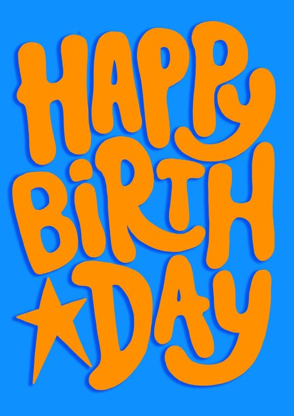 Bold Contemporary Word Art Birthday Card created by Brand13