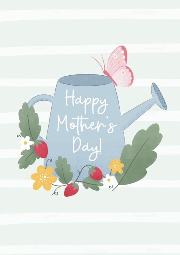 Pretty Happy Mother's Day Card - Watering Can created by Chloe Fae Designs