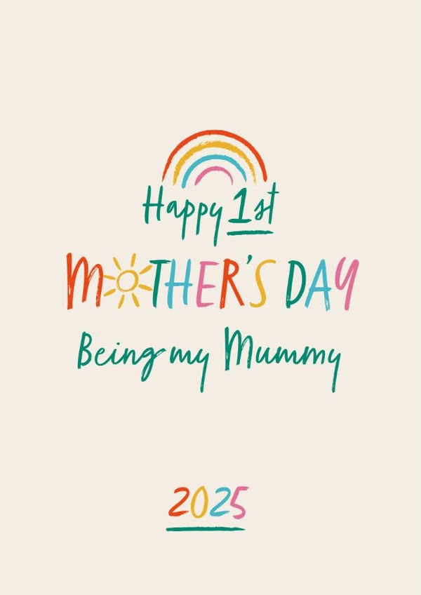 Cute Mother's Day Card - First Mother's Day -2025 created by Sharon Armstrong Creative