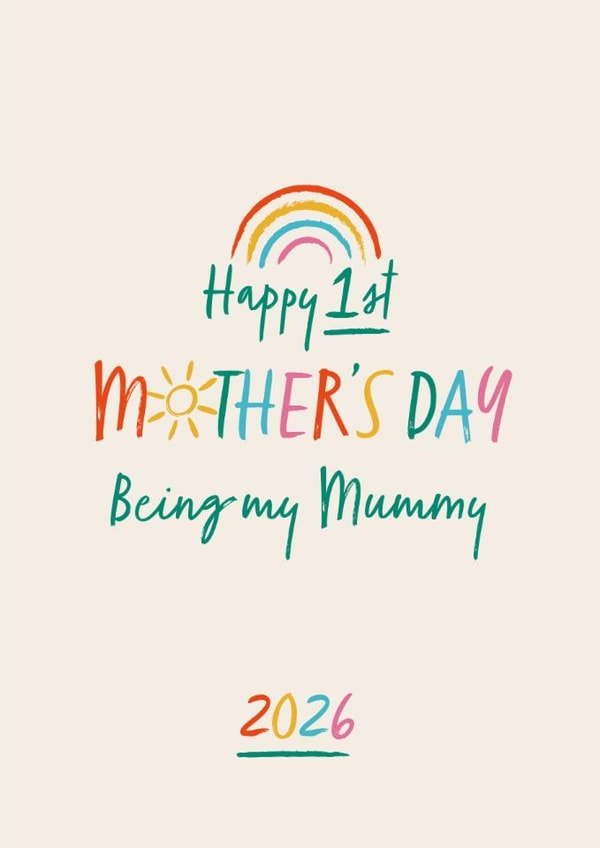 Cute Mother's Day Card - First Mother's Day -2026 created by Sharon Armstrong Creative