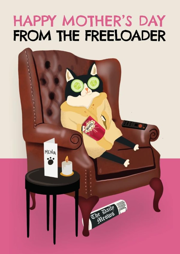 Funny Mother's Day Card - from the Cat created by AbiGoLucky