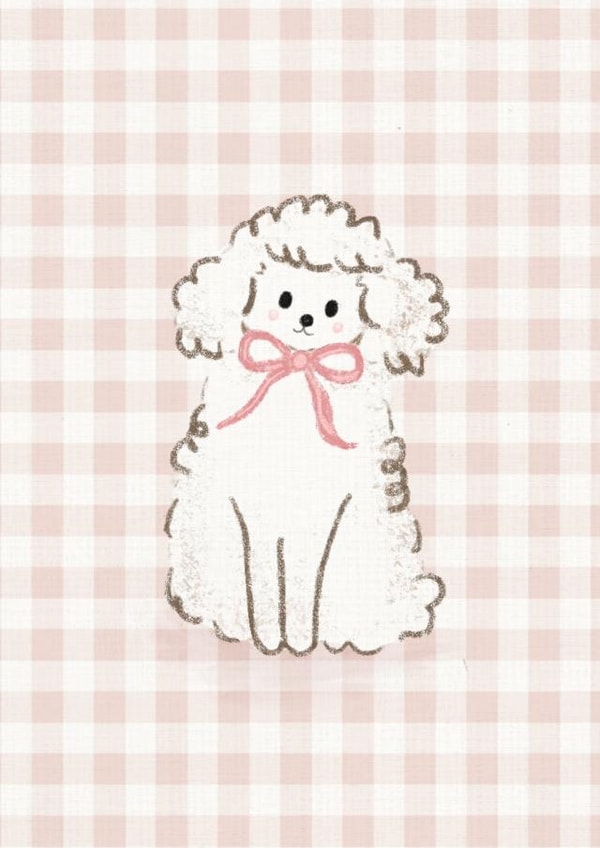Cute Poodle Birthday Card - For Dog Lovers created by Courtney B.