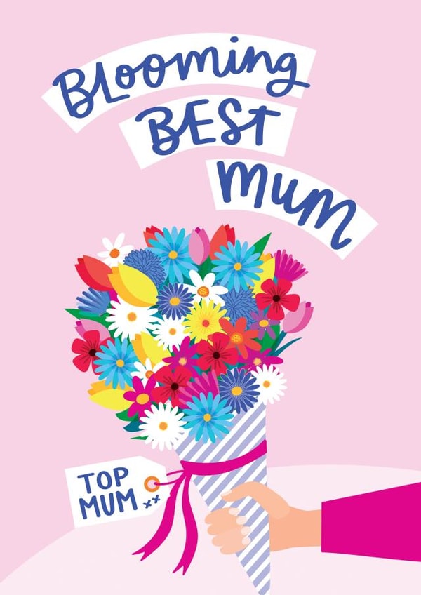 Pretty Mother's Day Card - Flowers - Bouquet - Top Mum created by Jane Katherine Houghton