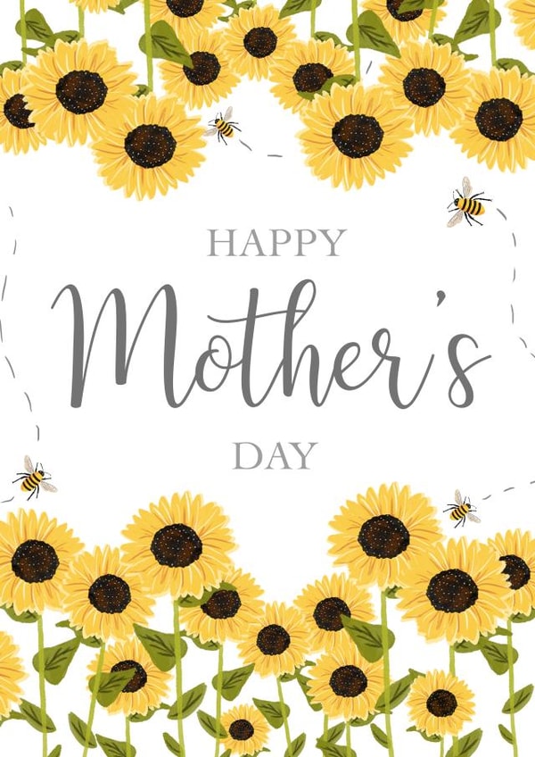 Sunflower Mother's Day Card created by Hannah Clark Illustrations