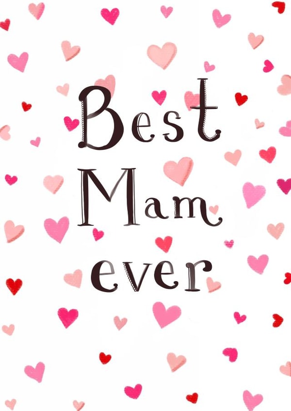 Cute Mother's Day Card - Best Mam Ever created by Love Lucy Illustration