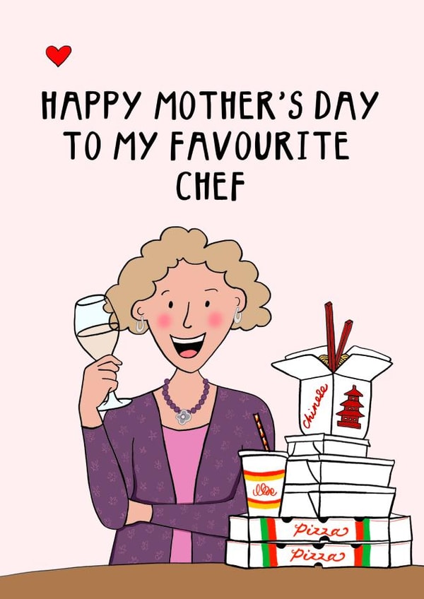 Funny Mother’s Day card - for your mum who hates cooking created by Hello Hatty