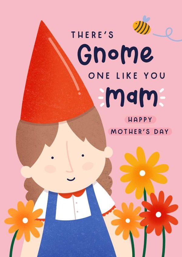 Cute Mother's Day Card - Gardening - Gnome Pun - Mam created by Joanne Hawker