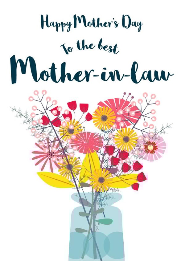 Classic Mother's Day Card - Mother-in-law - Flowers in a Vase created by Claire Giles
