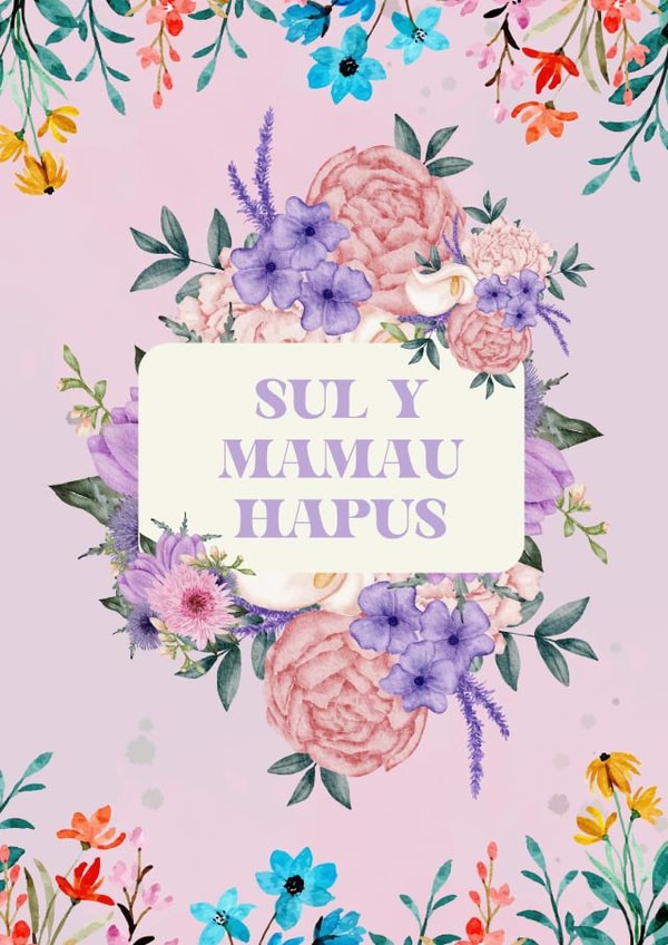 Floral Mother's Day Card - Welsh created by Ink Icons