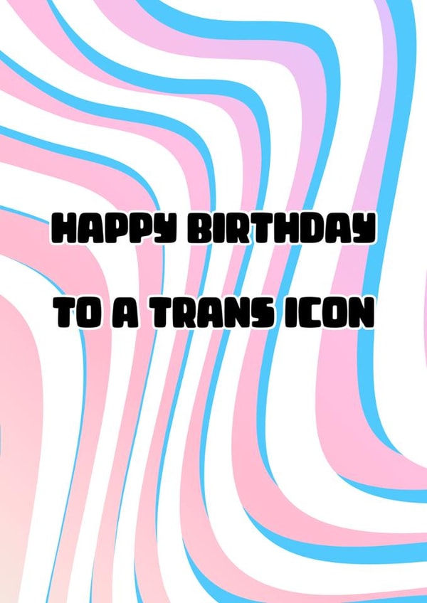 Funky Birthday Card - Trans Flag created by GawjusCards