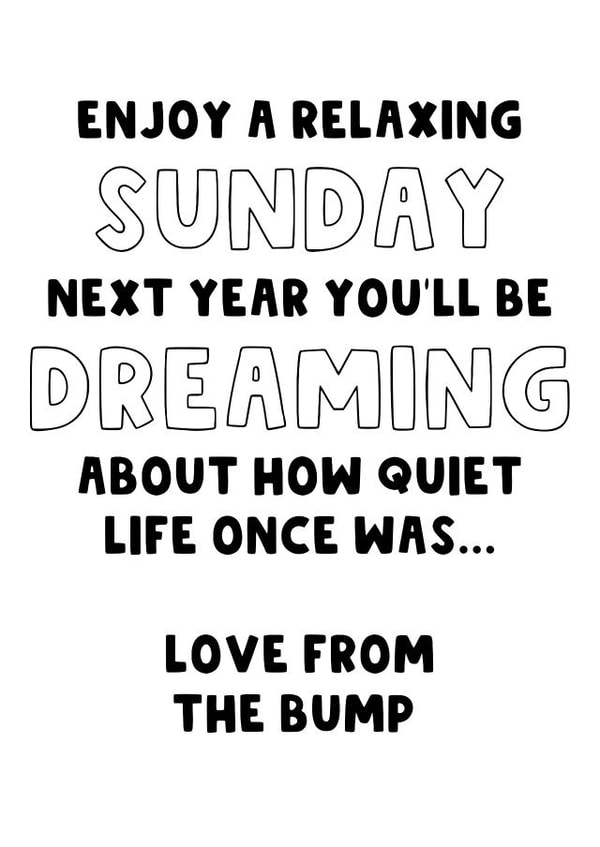 Funny Mother's Day Card - From the Bump created by The Blunt Badger