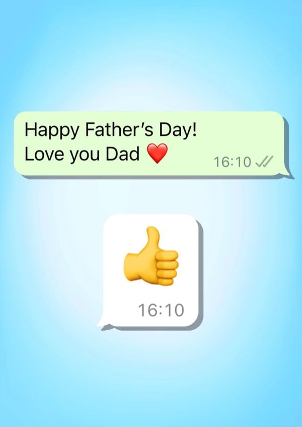 Funny Father's Day card - thumbs up created by Poppy & Mabel