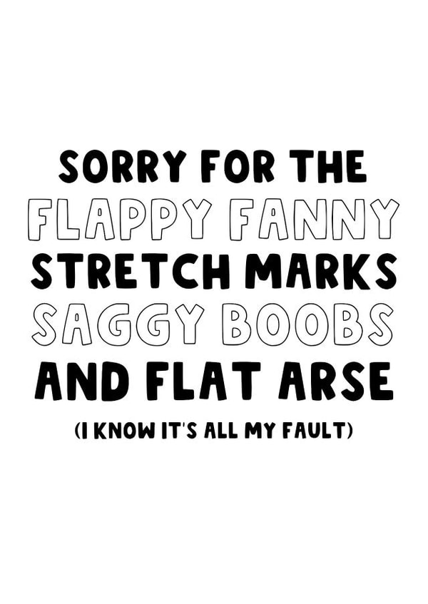 Mother's Day Poem - Funny and Rude Card for Mothering Sunday created by The Blunt Badger