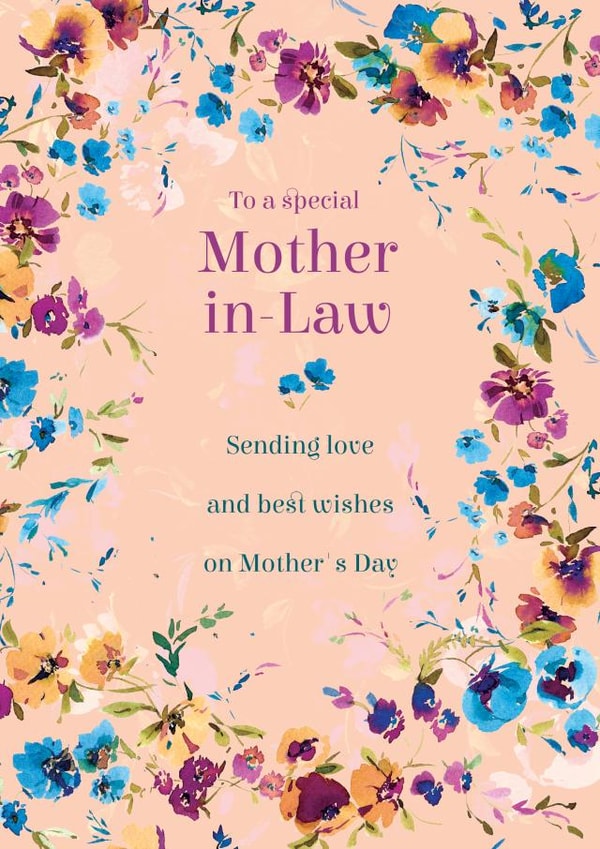 Painterly floral Mother's Day card - Mother in Law created by Rebecca Prinn