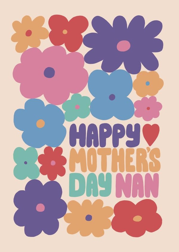 Floral Nan Mother's Day Card - Boho Flowers created by Frankie Jackson