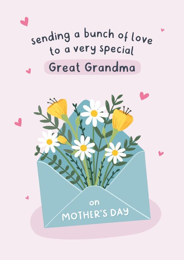 Heartfelt Mother's Day Card - Great Grandma - A Bunch of Love created by Fliss Muir