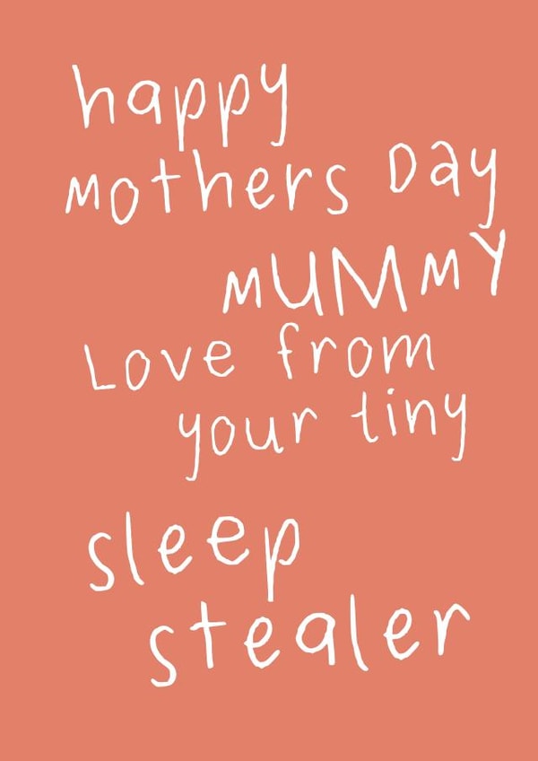 Cute Mummy card - First Mother's Day - Sleep Stealer created by Pickled Prints