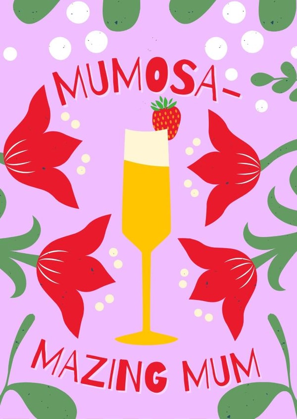Pretty Mother's Day Card - Cocktail Pun created by Original Fox Cards