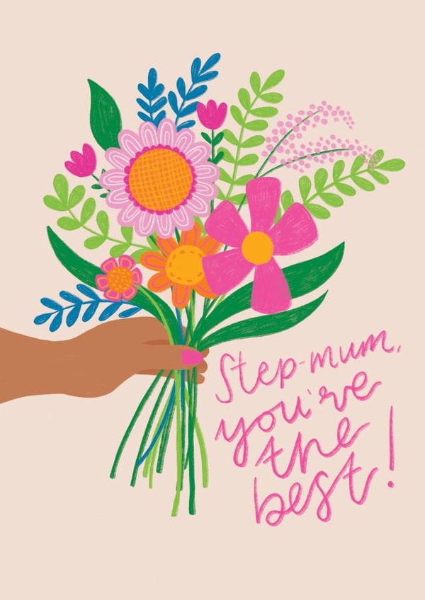 Sweet Mother's day card - Step Mum created by Hollie McManus Illustration