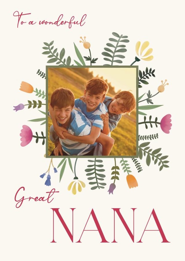 Pretty Mother's Day Photo Card - Great Nana created by Choo Choo