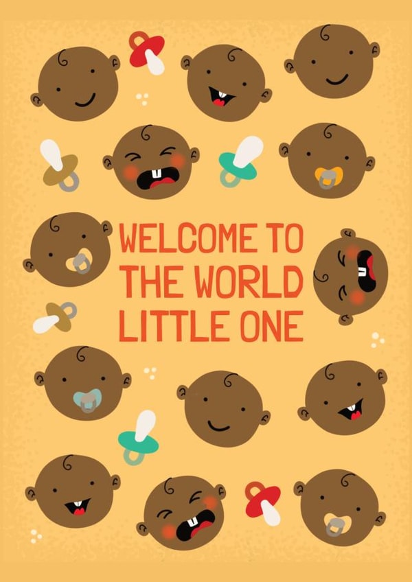 Cute New Baby Card - Welcome to the World created by AbiGoLucky