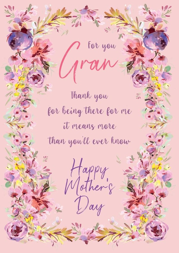 Floral frame Mother's Day card - Gran created by Rebecca Prinn
