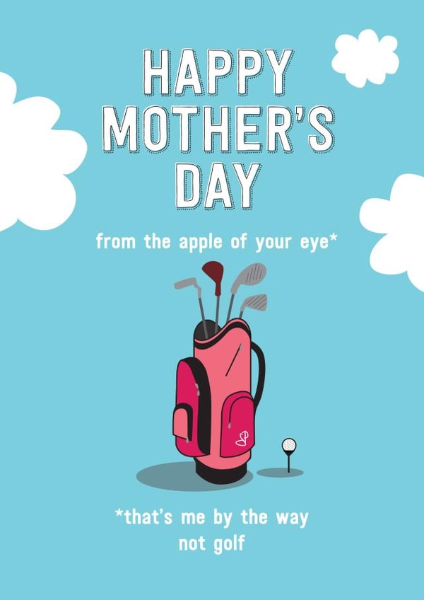 Funny Mothers Day Card - Golf created by Silly Prints