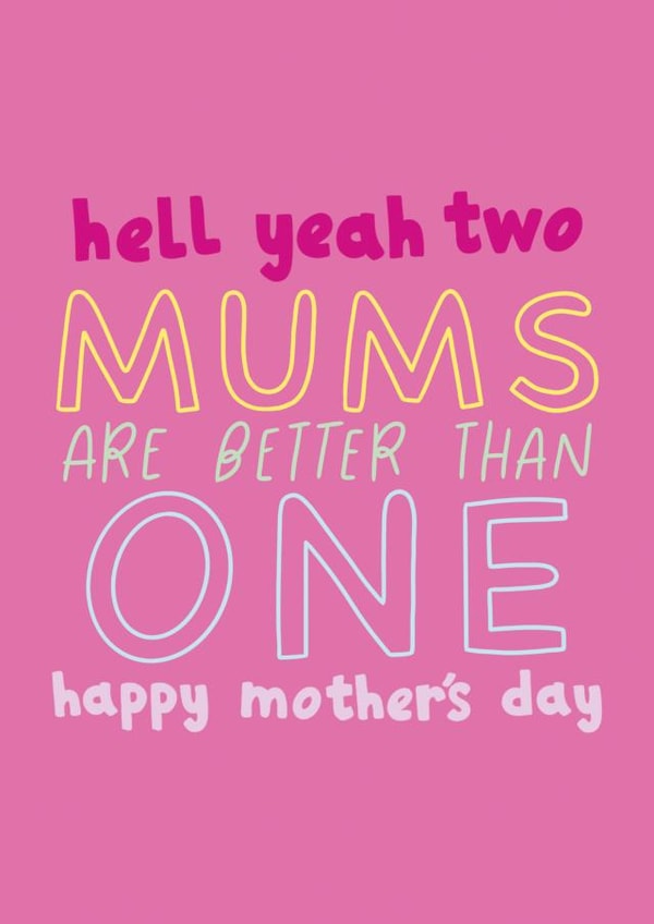 Cute Mother's Day Cards - Two Mums - LGBTQ+ created by Squiggle Scribble