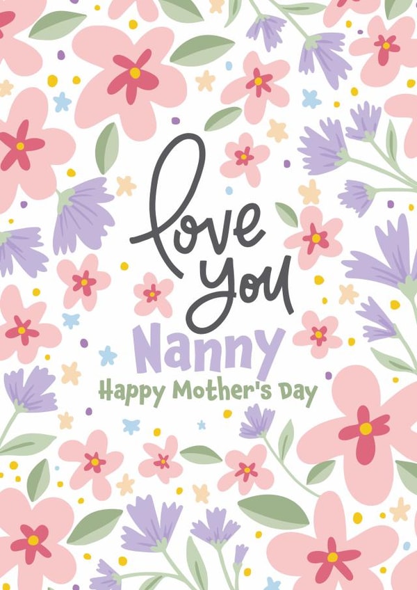 Happy Mothers Day Card - Love you Nanny created by Geordies Love Gin