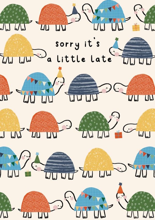 Cute Belated Birthday Card - Sorry it's a little late created by Jess Moorhouse