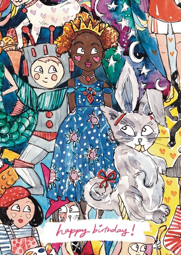 Cute birthday card - for the party girl created by Miss Magpie Fashion Spy